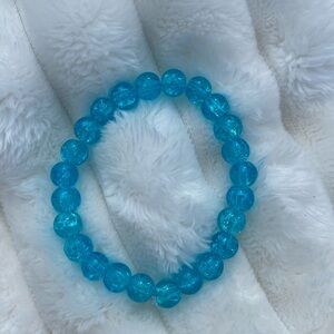 A handmade glass bead bracelet